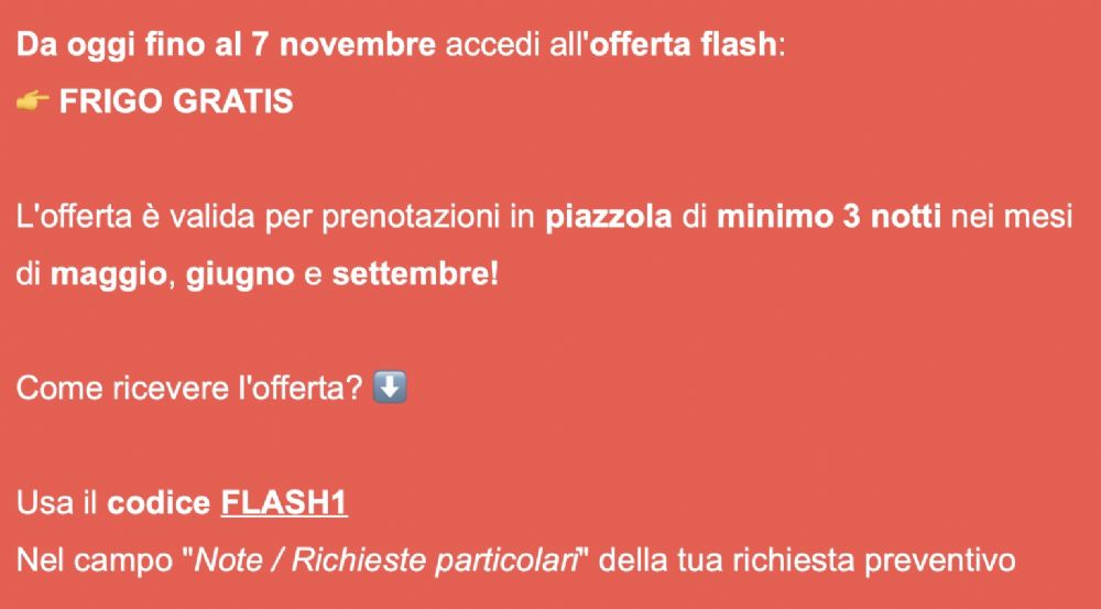 Con l'offerta Flash il frigo è gratis!