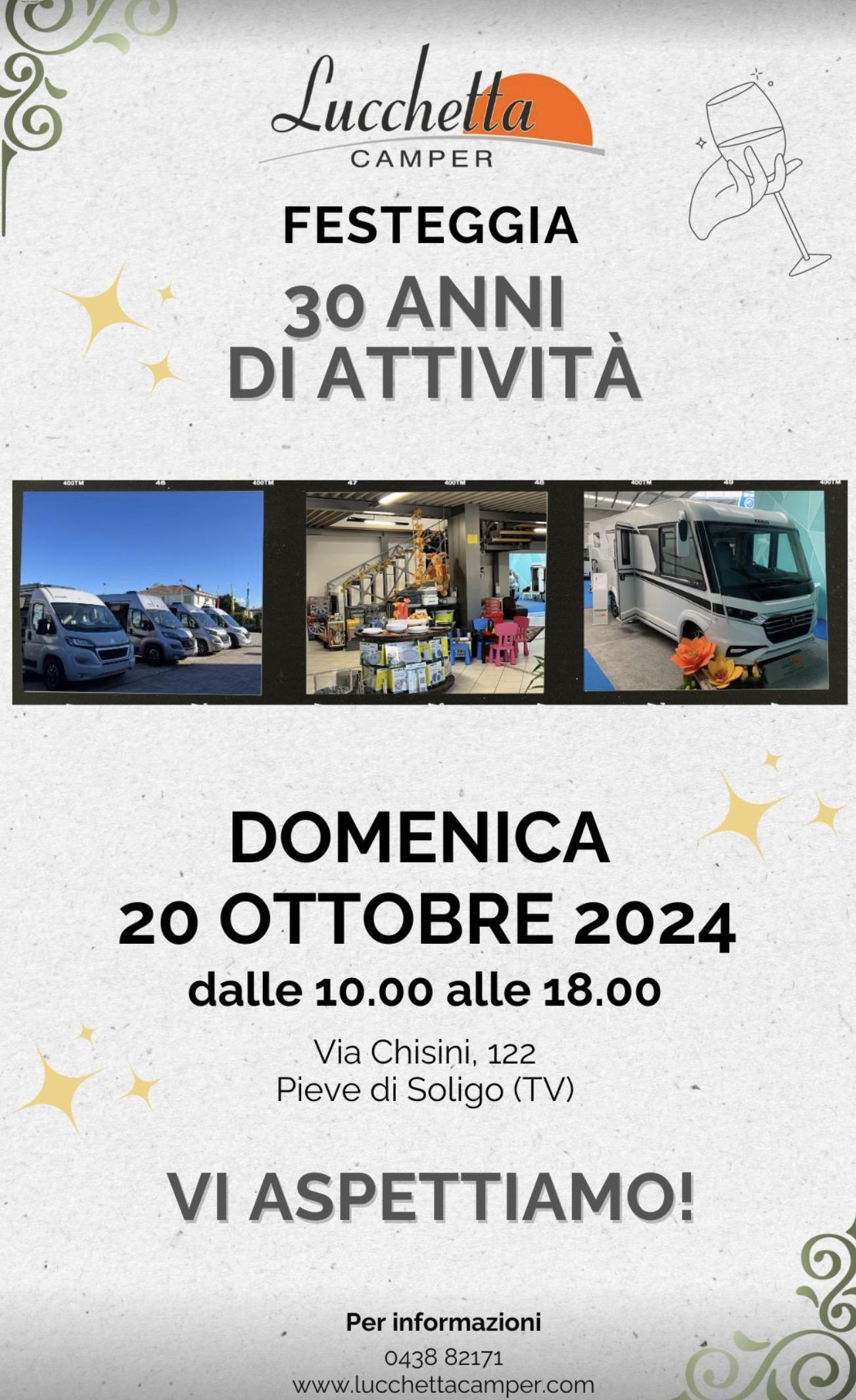 Festeggiate con noi - 30 anni di attività! Domenica 20 Ottobre