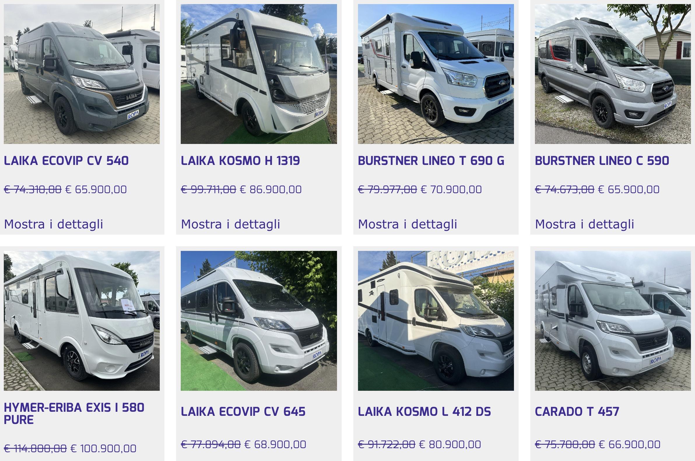 Fino a 10.000 euro di sconto sui camper nuovi!