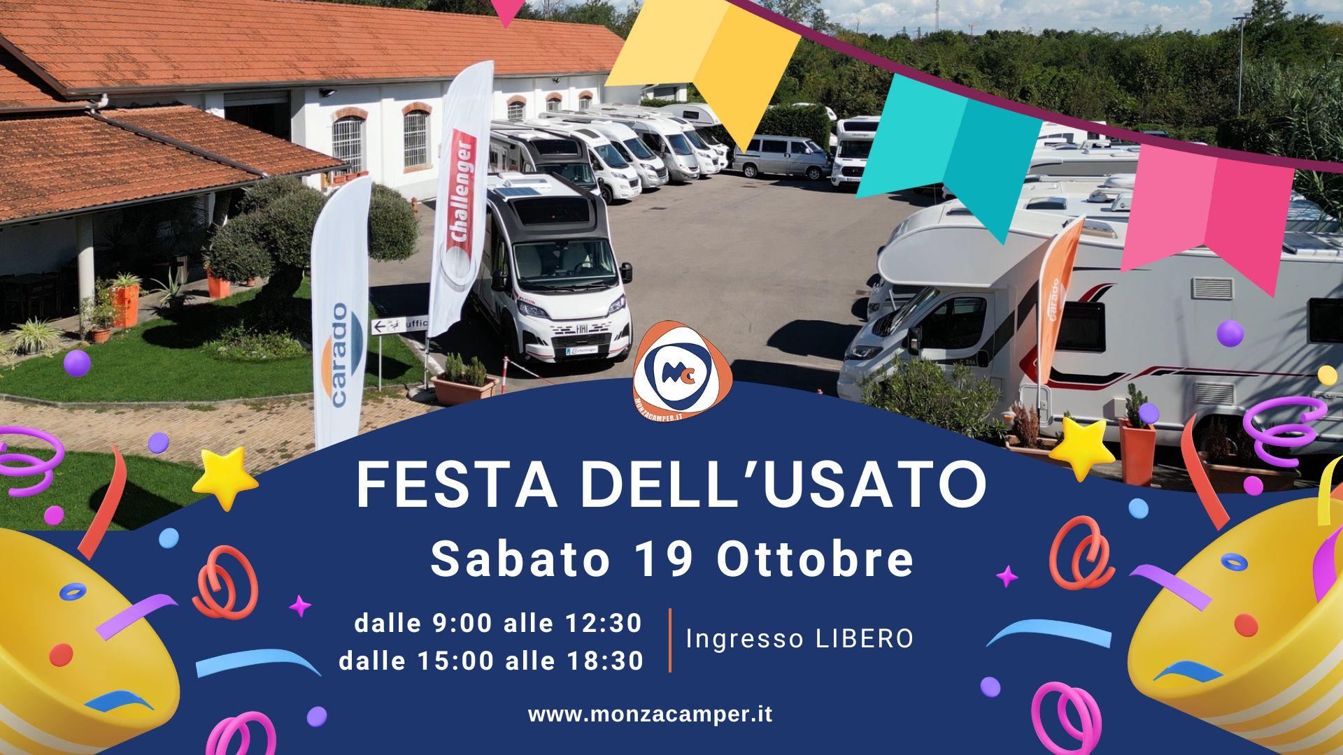 A GRANDE RICHIESTA TORNA LA FESTA DELL'USATO A MONZACAMPER SABATO 19 Ottobre 