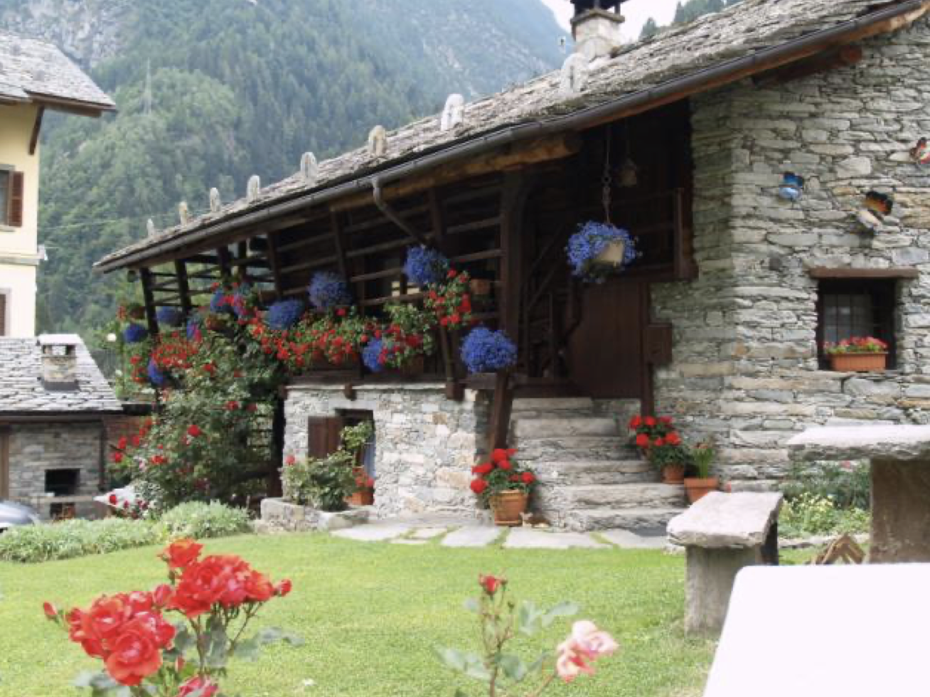 Poster di viaggio vintage di Alagna Valsesia, Monte Rosa Italia