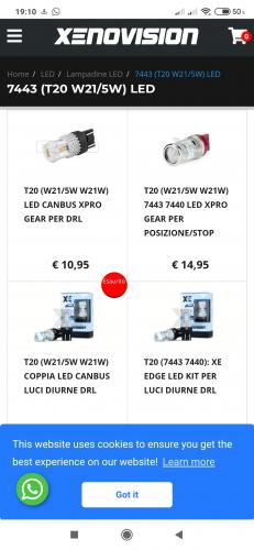 Resistenza lampadine T10 LED - D-GEAR D-GEAR in vendita su Bep's